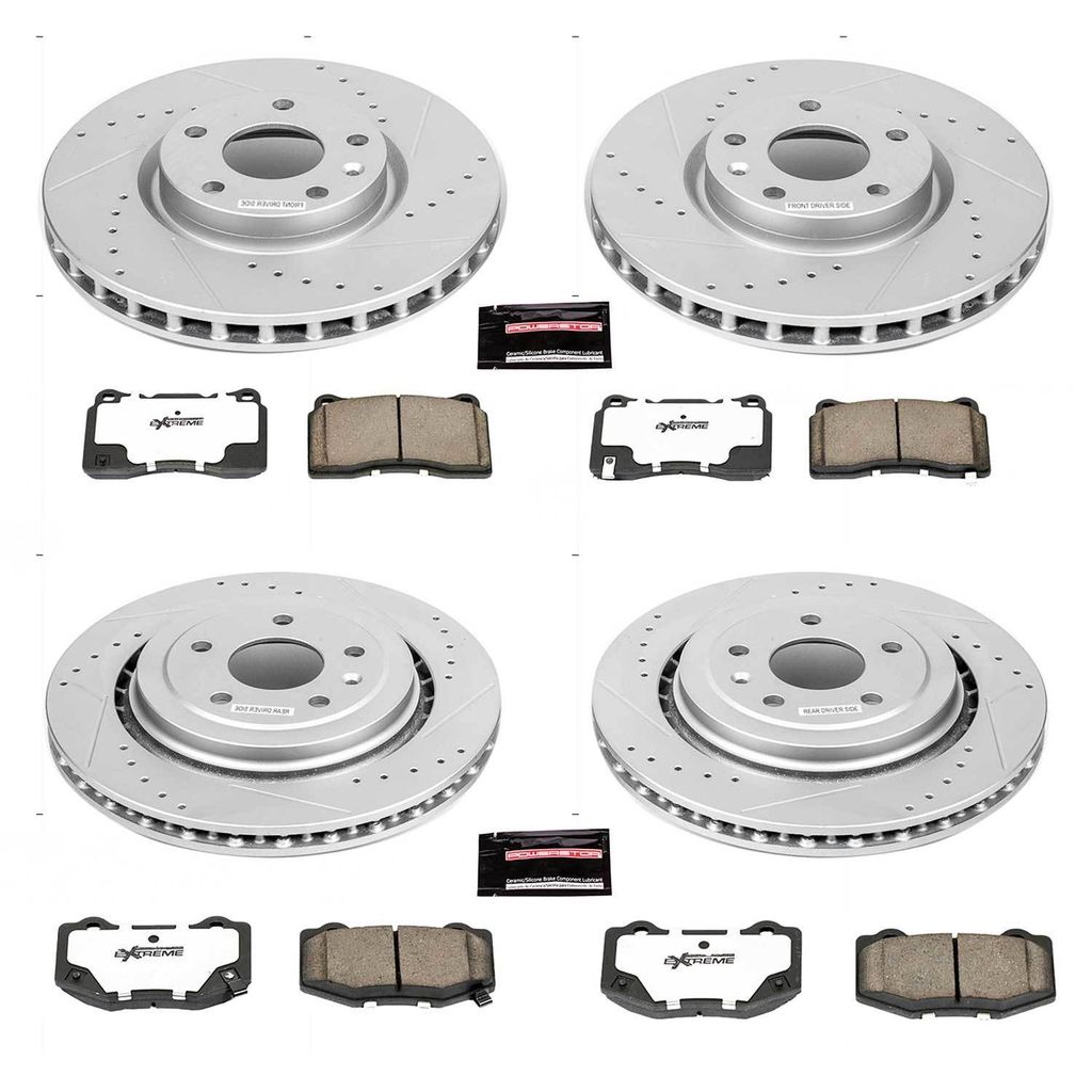 PowerStop K6529-26 - Z26 Drilled and Slotted Brake Rotors and Pads Kit