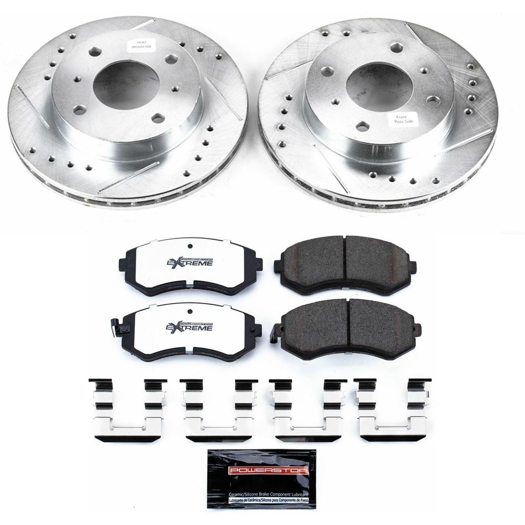 PowerStop K654-26 - Z26 Drilled and Slotted Brake Rotors and Pads Kit