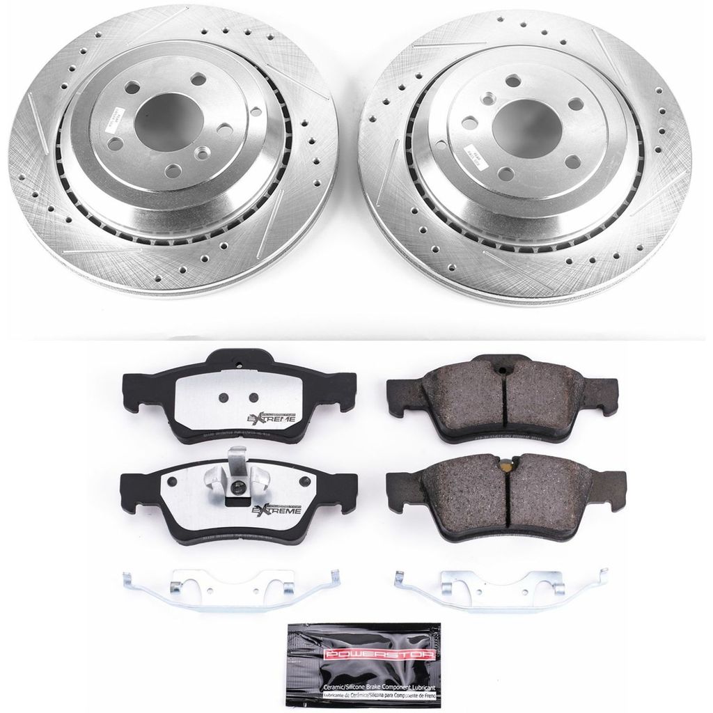 PowerStop K6708-26 - Z26 Drilled and Slotted Brake Rotors and Pads Kit