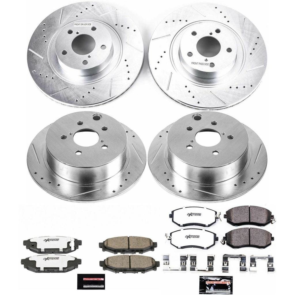 PowerStop K6762-26 - Z26 Drilled and Slotted Brake Rotors and Pads Kit