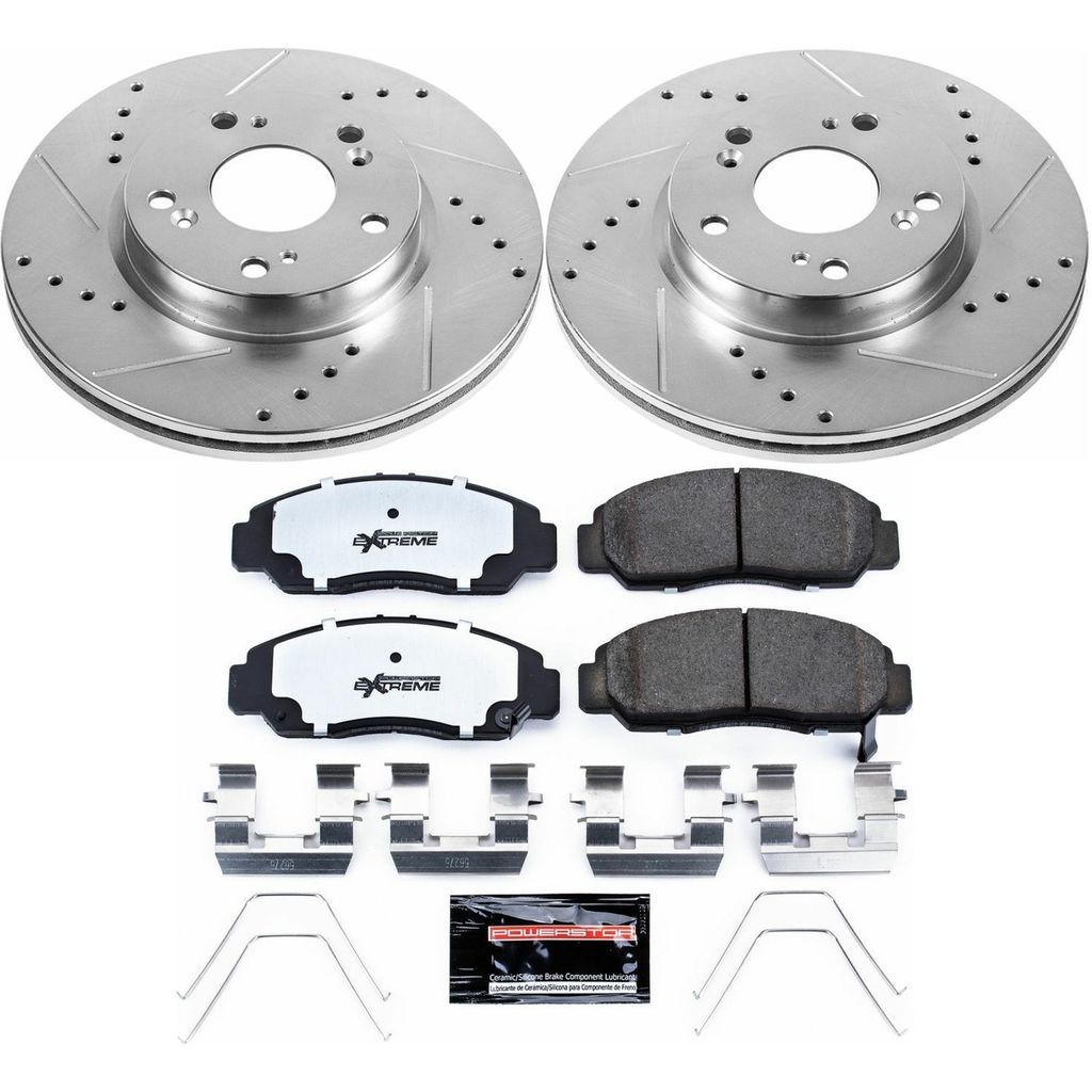 PowerStop K6766-26 - Z26 Drilled and Slotted Brake Rotors and Pads Kit