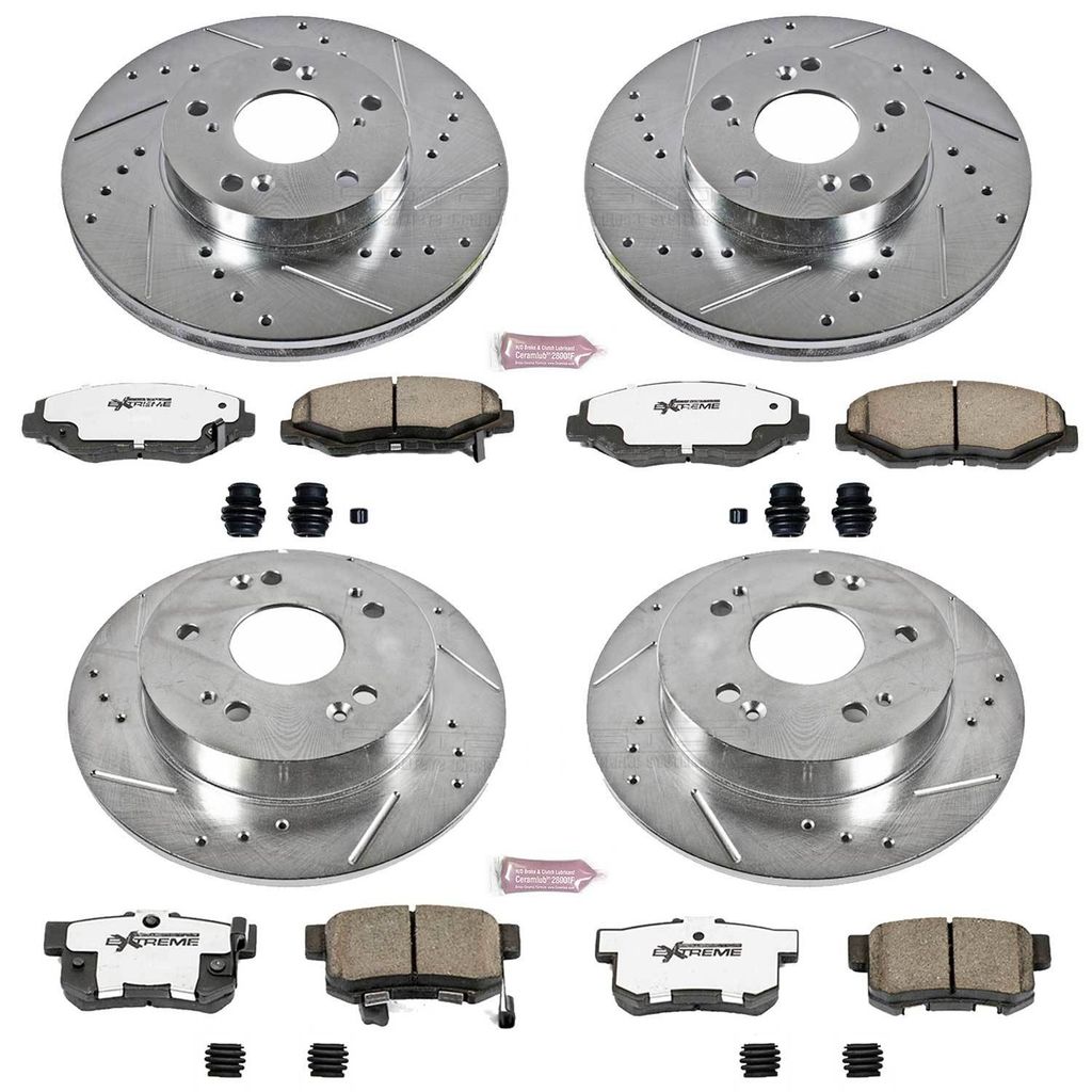 PowerStop K6781-26 - Z26 Drilled and Slotted Brake Rotors and Pads Kit