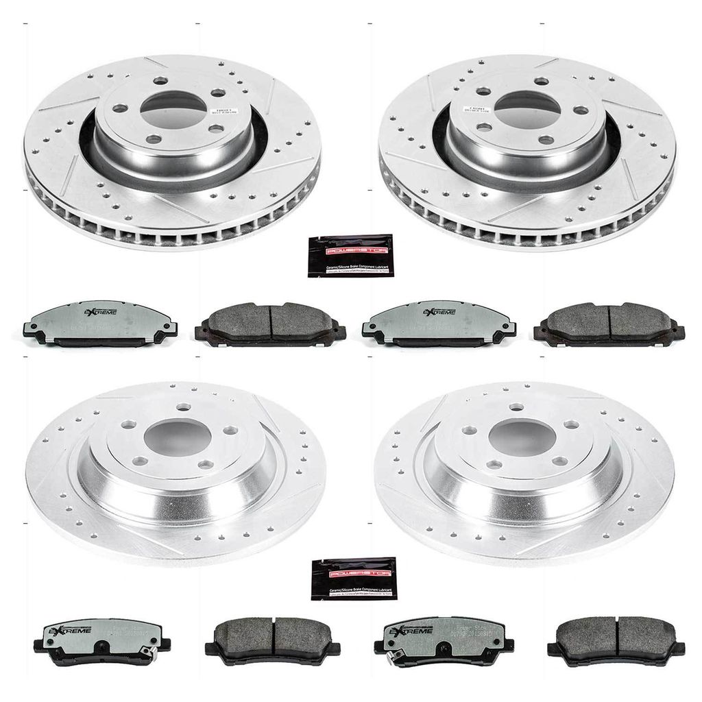 PowerStop K6808-26 - Z26 Drilled and Slotted Brake Rotors and Pads Kit