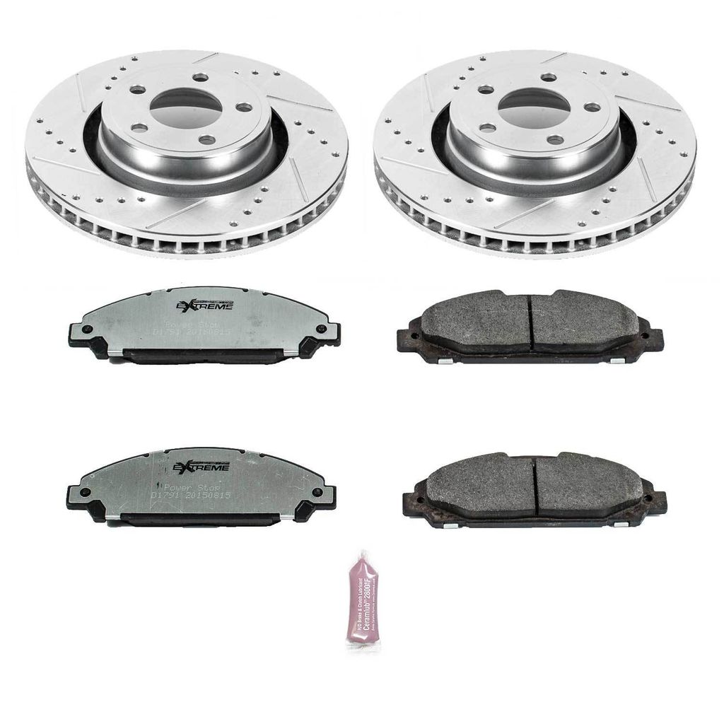 PowerStop K6809-26 - Z26 Drilled and Slotted Brake Rotors and Pads Kit