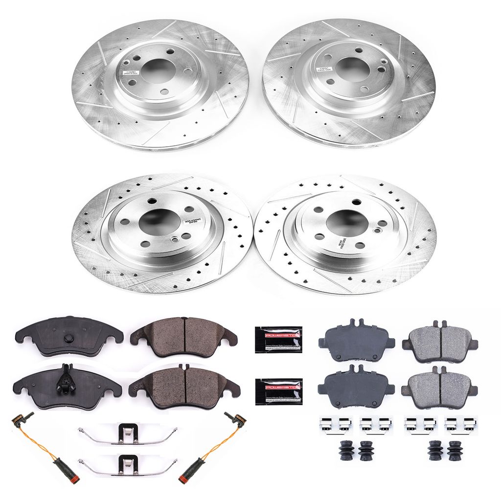 PowerStop K6892 - Z23 Drilled and Slotted Brake Rotors and Pads Kit