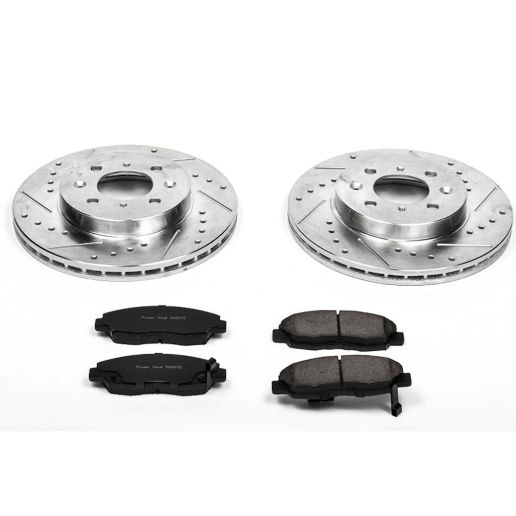 PowerStop K690 - Z23 Drilled and Slotted Brake Rotors and Pads Kit