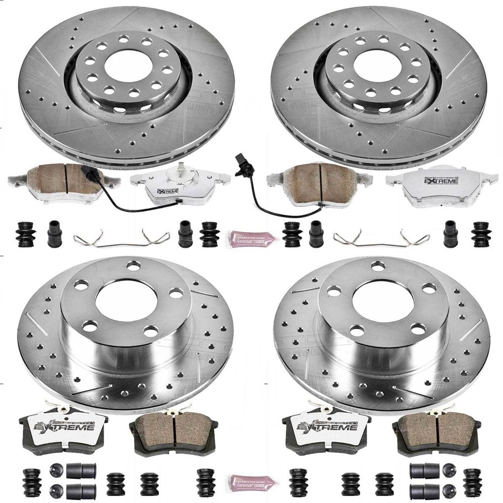 PowerStop K6918-26 - Z26 Drilled and Slotted Brake Rotors and Pads Kit