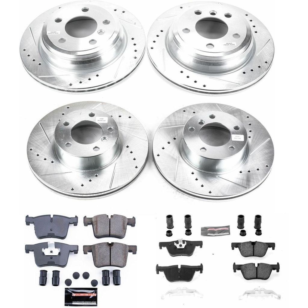 PowerStop K6925 - Z23 Drilled and Slotted Brake Rotors and Pads Kit
