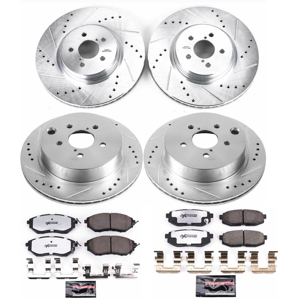 PowerStop K6931-26 - Z26 Drilled and Slotted Brake Rotors and Pads Kit