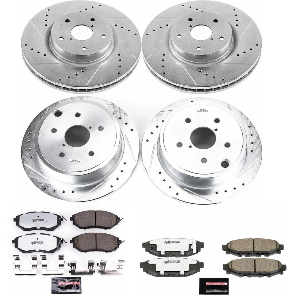 PowerStop K6932-26 - Z26 Drilled and Slotted Brake Rotors and Pads Kit