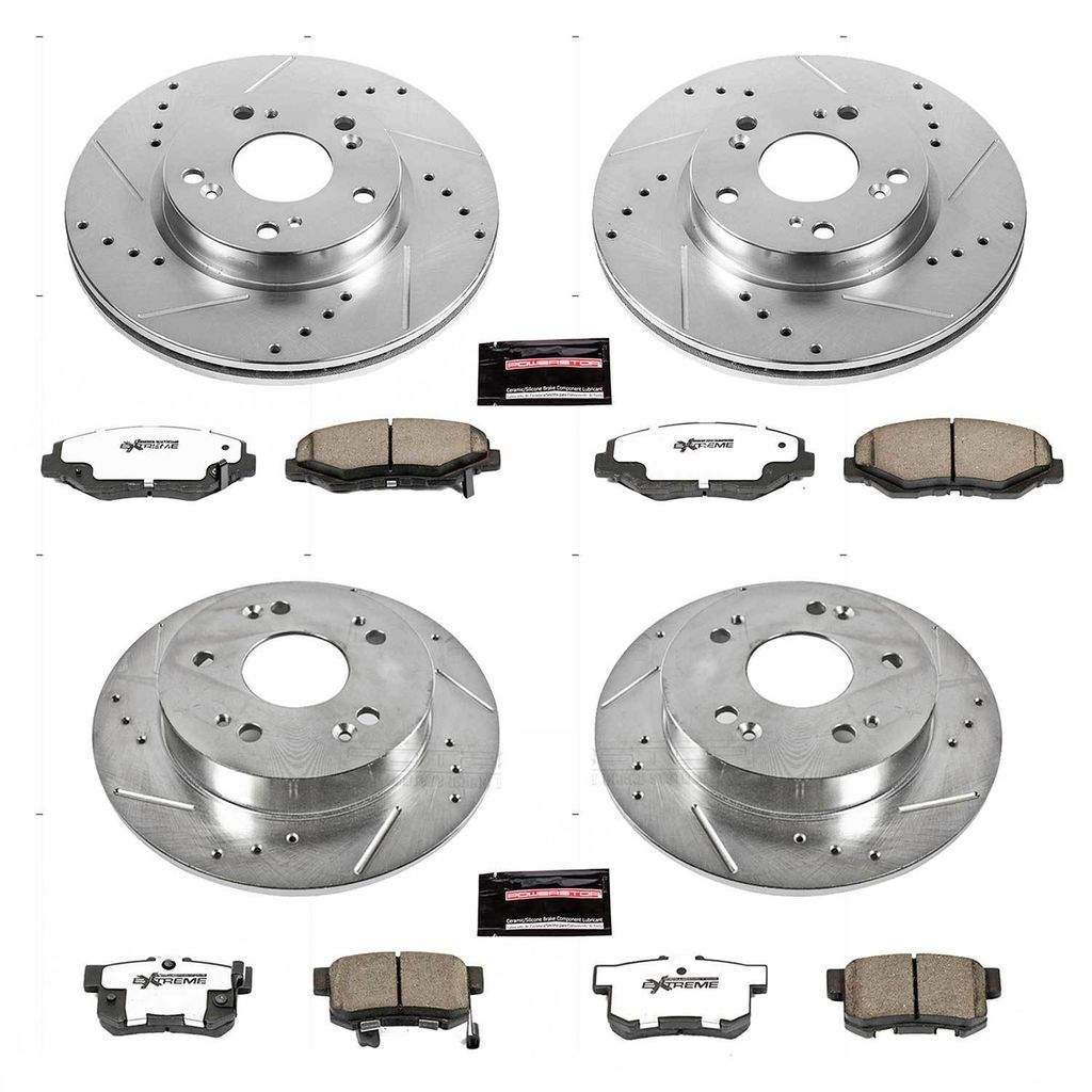 PowerStop K6942-26 - Z26 Drilled and Slotted Brake Rotors and Pads Kit