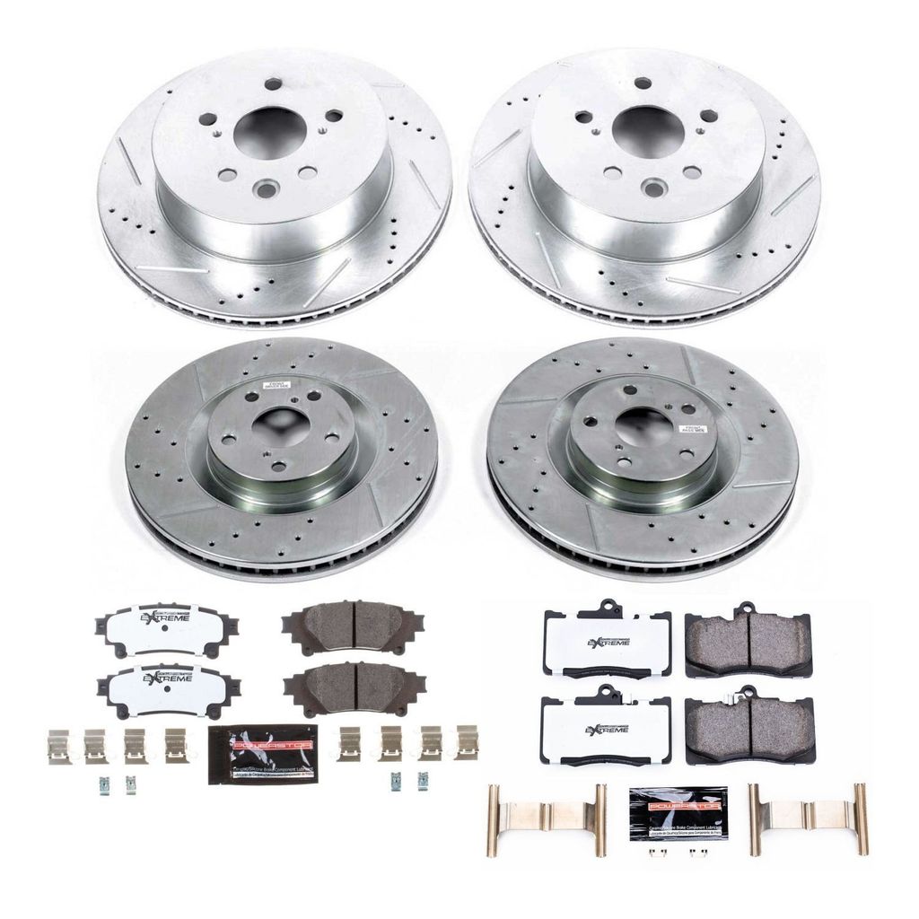 PowerStop K6947-26 - Z26 Drilled and Slotted Brake Rotors and Pads Kit