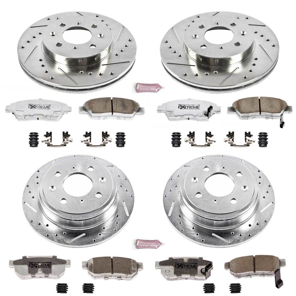 PowerStop K695-26 - Z26 Drilled and Slotted Brake Rotors and Pads Kit