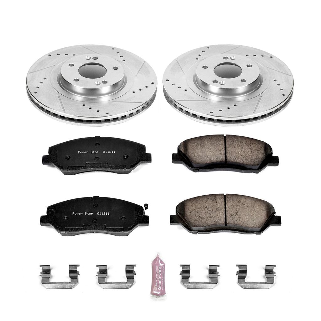 PowerStop K6951 - Z23 Drilled and Slotted Brake Rotors and Pads Kit
