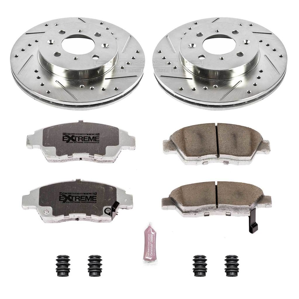 PowerStop K696-26 - Z26 Drilled and Slotted Brake Rotors and Pads Kit