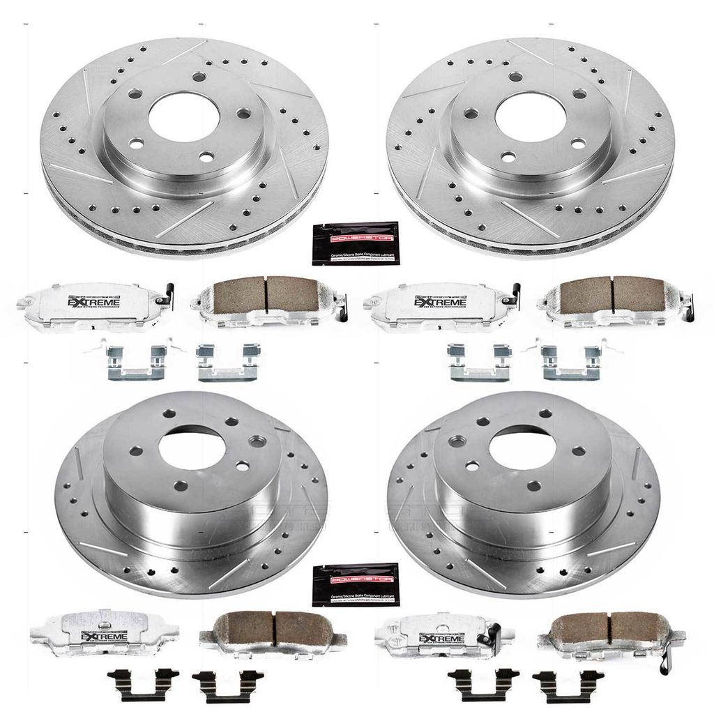 PowerStop K6960-26 - Z26 Drilled and Slotted Brake Rotors and Pads Kit