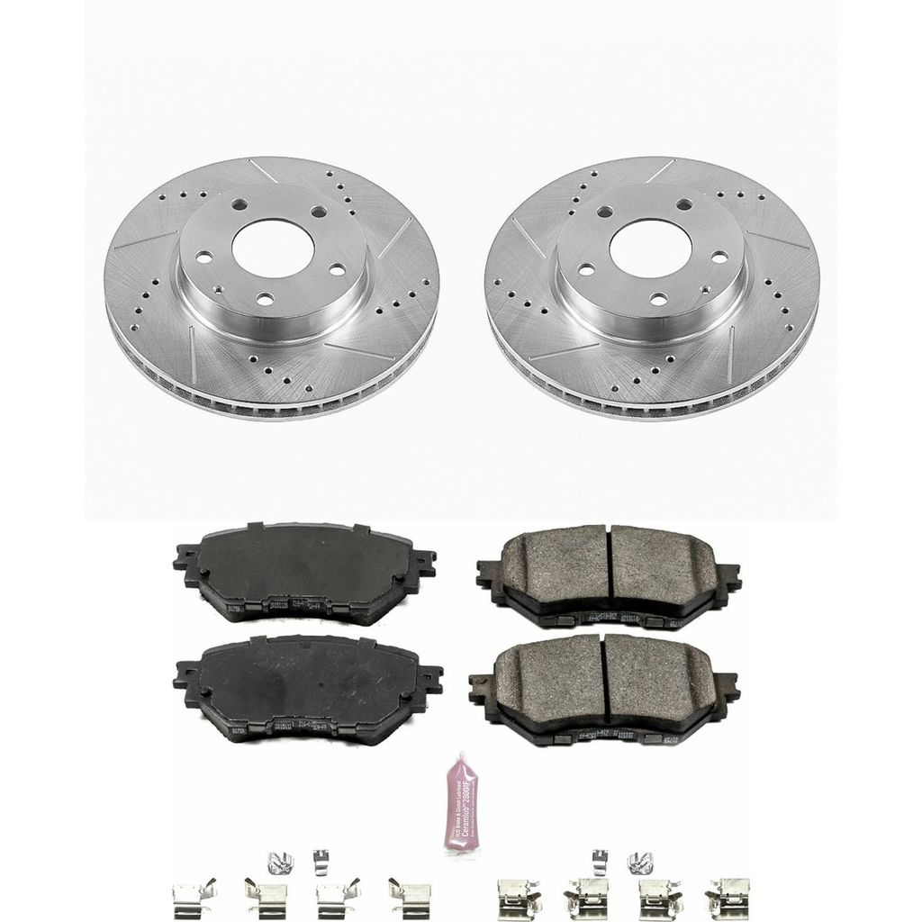 PowerStop K6975 - Z23 Drilled and Slotted Brake Rotors and Pads Kit