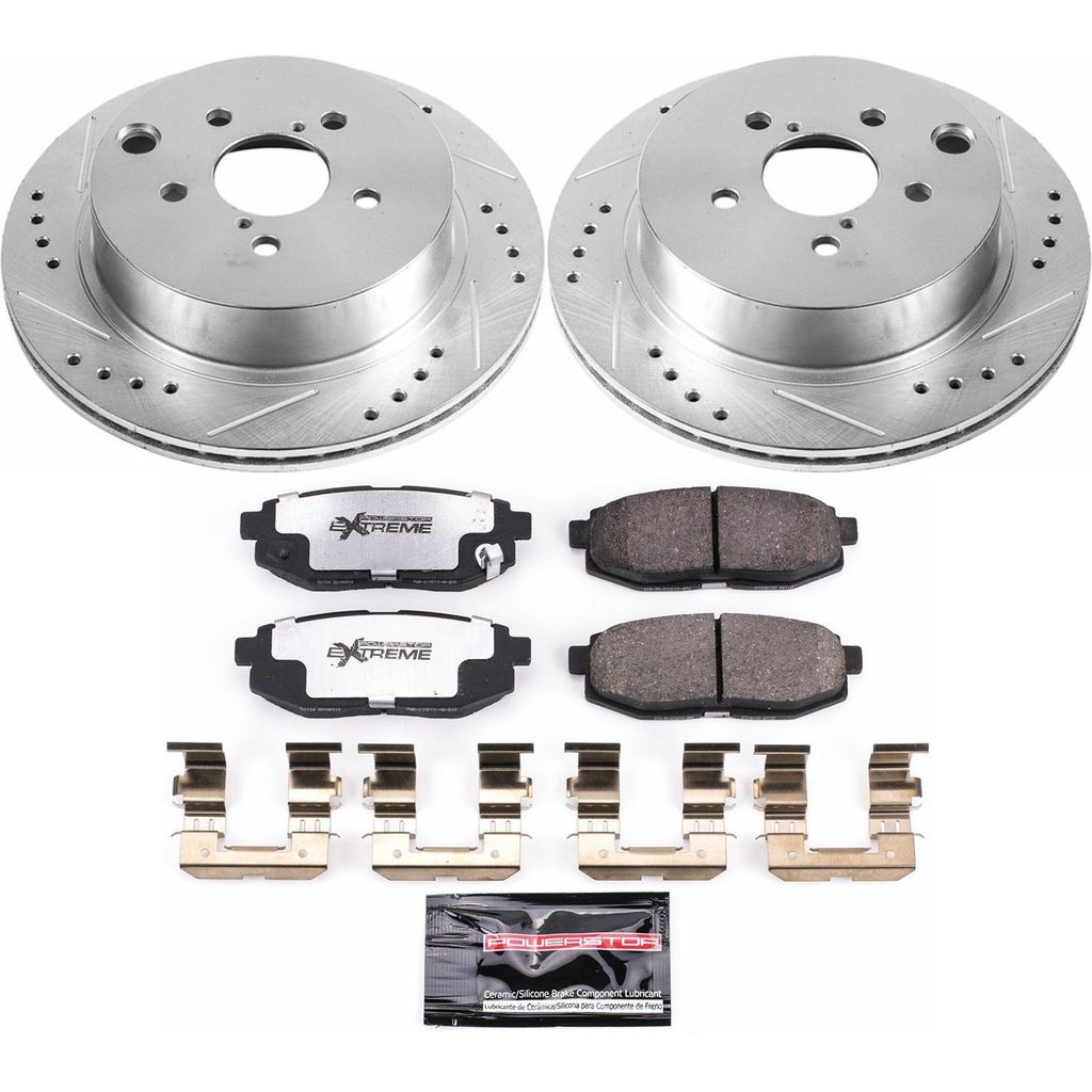 PowerStop K6978-26 - Z26 Drilled and Slotted Brake Rotors and Pads Kit