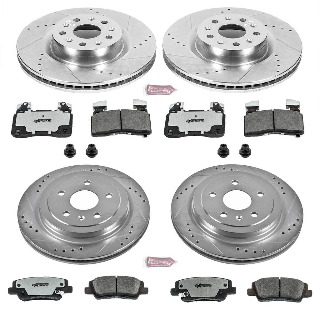 PowerStop K6997-26 - Z26 Street Performance Ceramic Brake Pad and Drilled & Slotted Rotor Kit