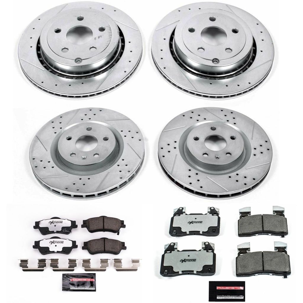 PowerStop K7005-26 - Z26 Street Performance Ceramic Brake Pad and Drilled & Slotted Rotor Kit