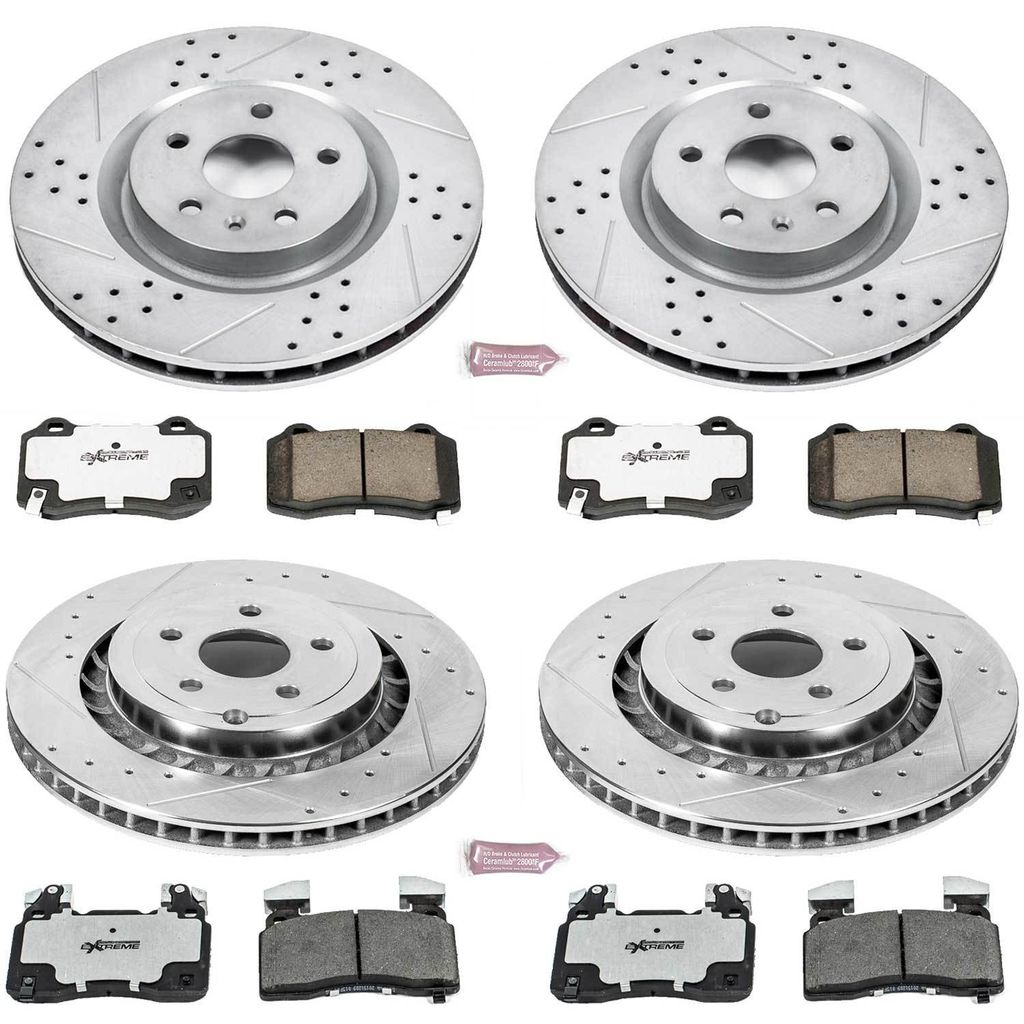 PowerStop K7006-26 - Z26 Street Performance Ceramic Brake Pad and Drilled & Slotted Rotor Kit