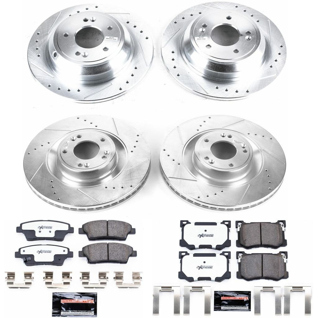 PowerStop K7029-26 - Z26 Street Performance Ceramic Brake Pad and Drilled & Slotted Rotor Kit