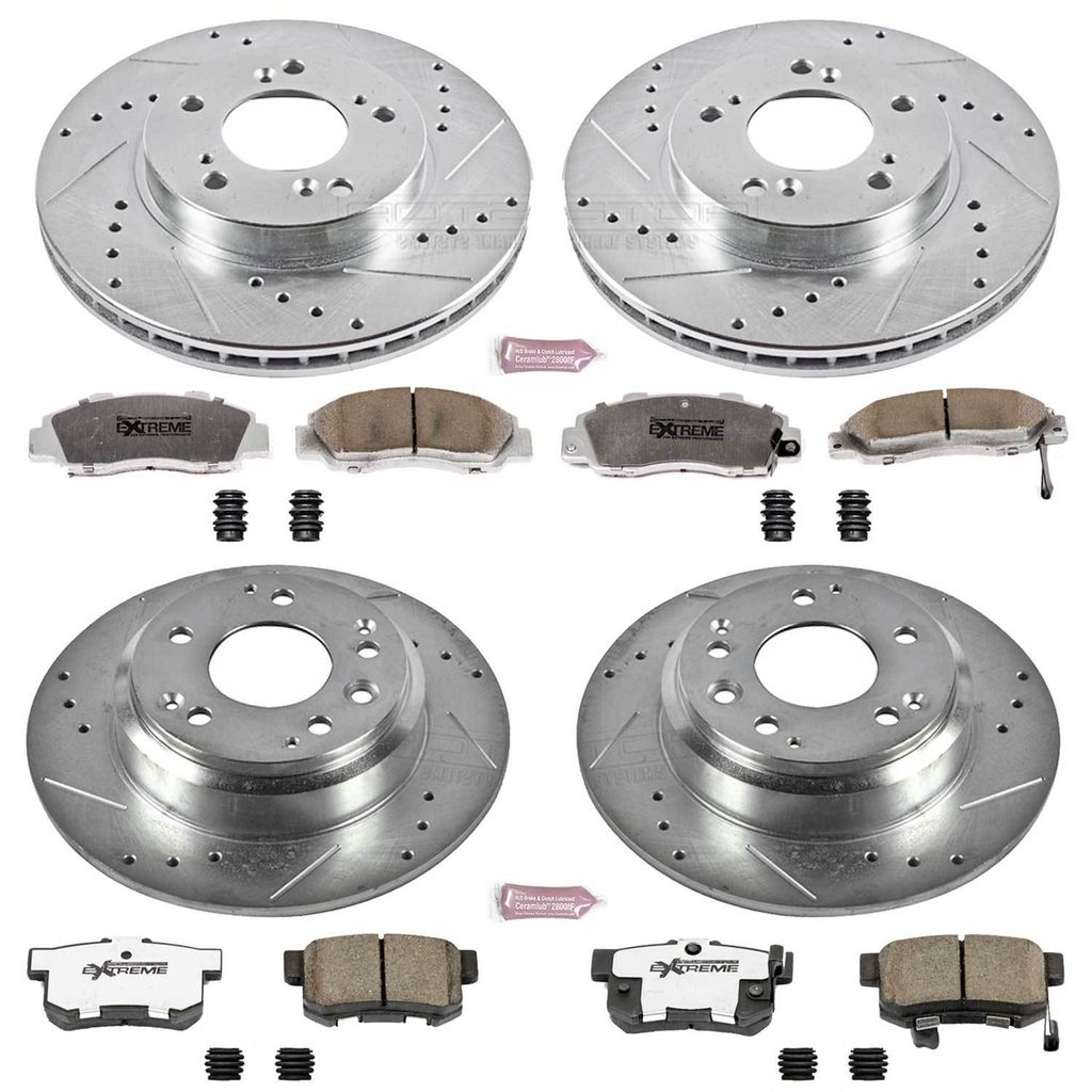PowerStop K705-26 - Z26 Drilled and Slotted Brake Rotors and Pads Kit