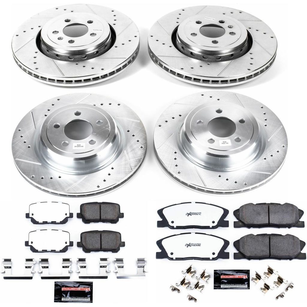 PowerStop K7051-26 - Z26 Drilled and Slotted Brake Rotors and Pads Kit