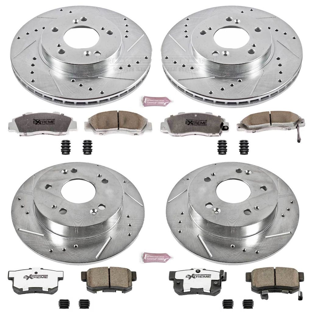 PowerStop K706-26 - Z26 Drilled and Slotted Brake Rotors and Pads Kit