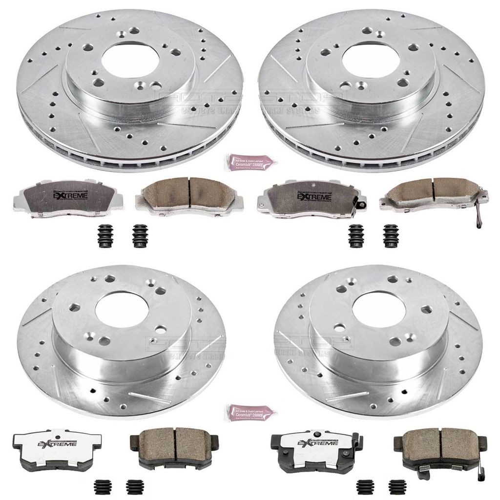 PowerStop K707-26 - Z26 Drilled and Slotted Brake Rotors and Pads Kit