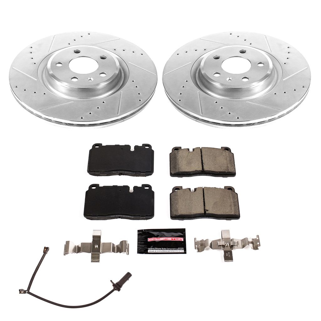 PowerStop K7073 - Z23 Drilled and Slotted Brake Rotors and Pads Kit