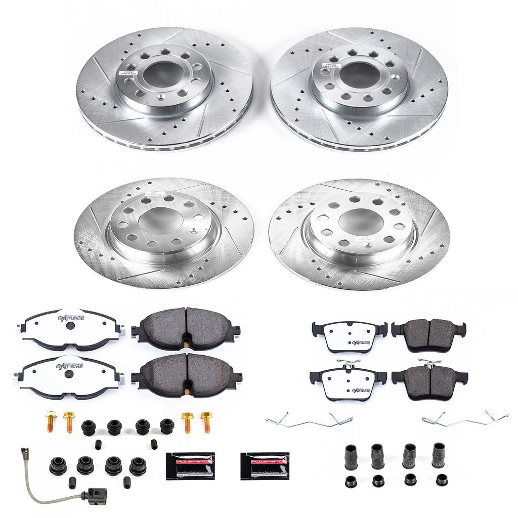 PowerStop K7111-26 - Z26 Drilled and Slotted Brake Rotors and Pads Kit