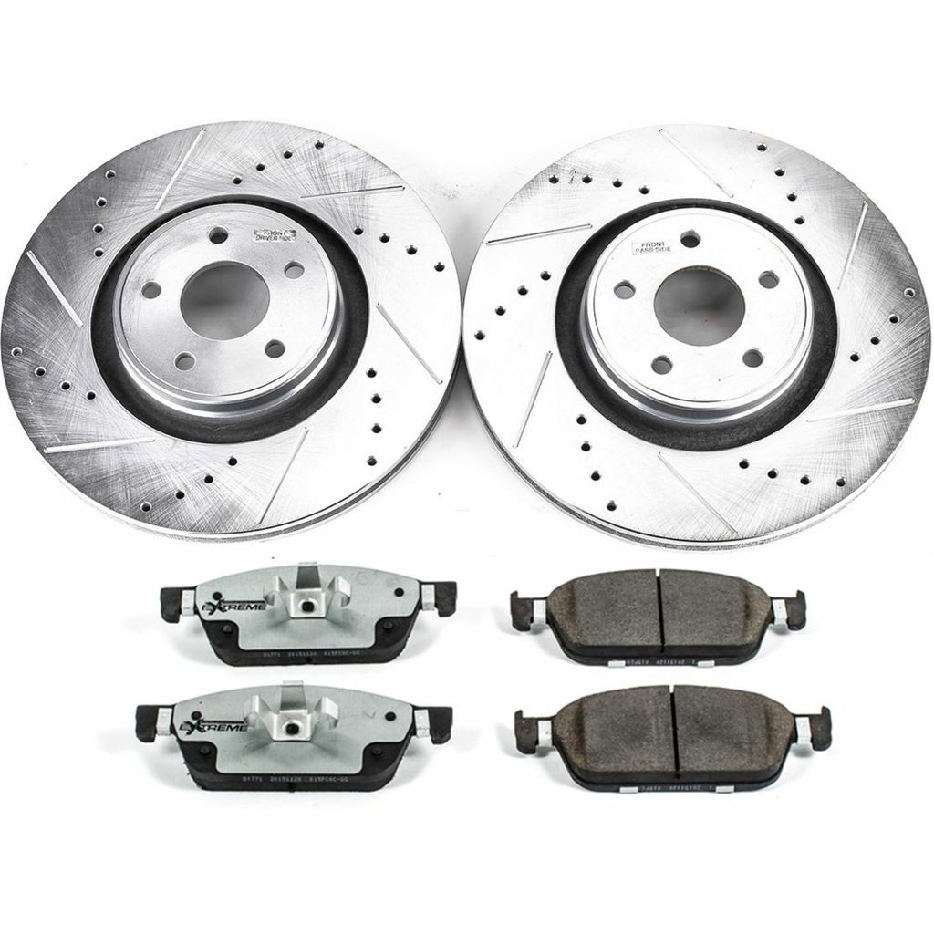 PowerStop K7147-26 - Z26 Drilled and Slotted Brake Rotors and Pads Kit