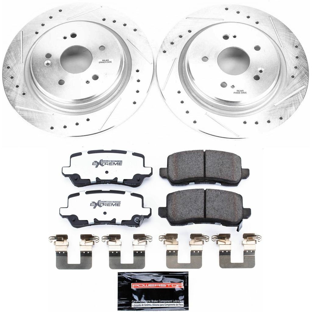 PowerStop K7216-26 - Z26 Drilled and Slotted Brake Rotors and Pads Kit
