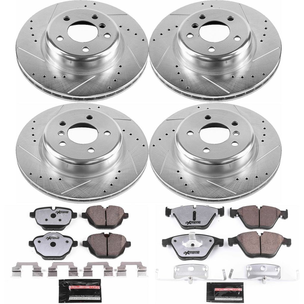 PowerStop K7237-26 - Z26 Drilled and Slotted Brake Rotors and Pads Kit