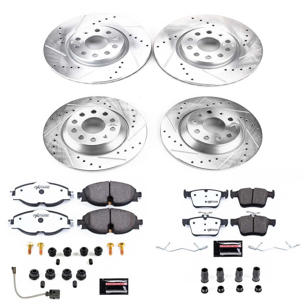 PowerStop K7278-26 - Z26 Drilled and Slotted Brake Rotors and Pads Kit