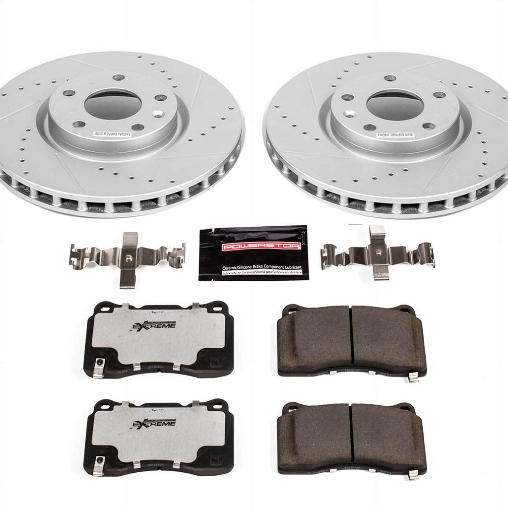 PowerStop K7290-26 - Z26 Drilled and Slotted Brake Rotors and Pads Kit