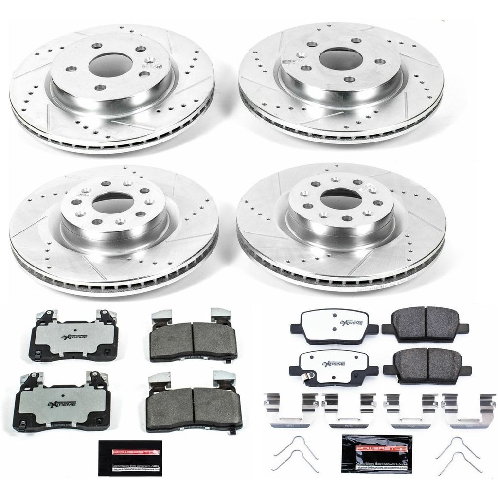 PowerStop K7292-26 - Z26 Drilled and Slotted Brake Rotors and Pads Kit