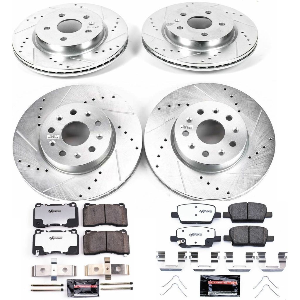 PowerStop K7293-26 - Z26 Drilled and Slotted Brake Rotors and Pads Kit
