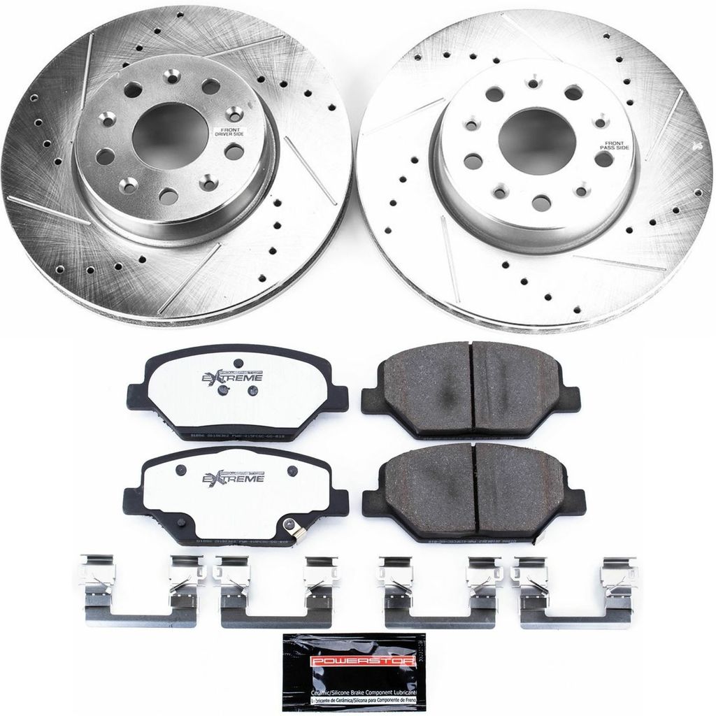 PowerStop K7295-26 - Z26 Drilled and Slotted Brake Rotors and Pads Kit