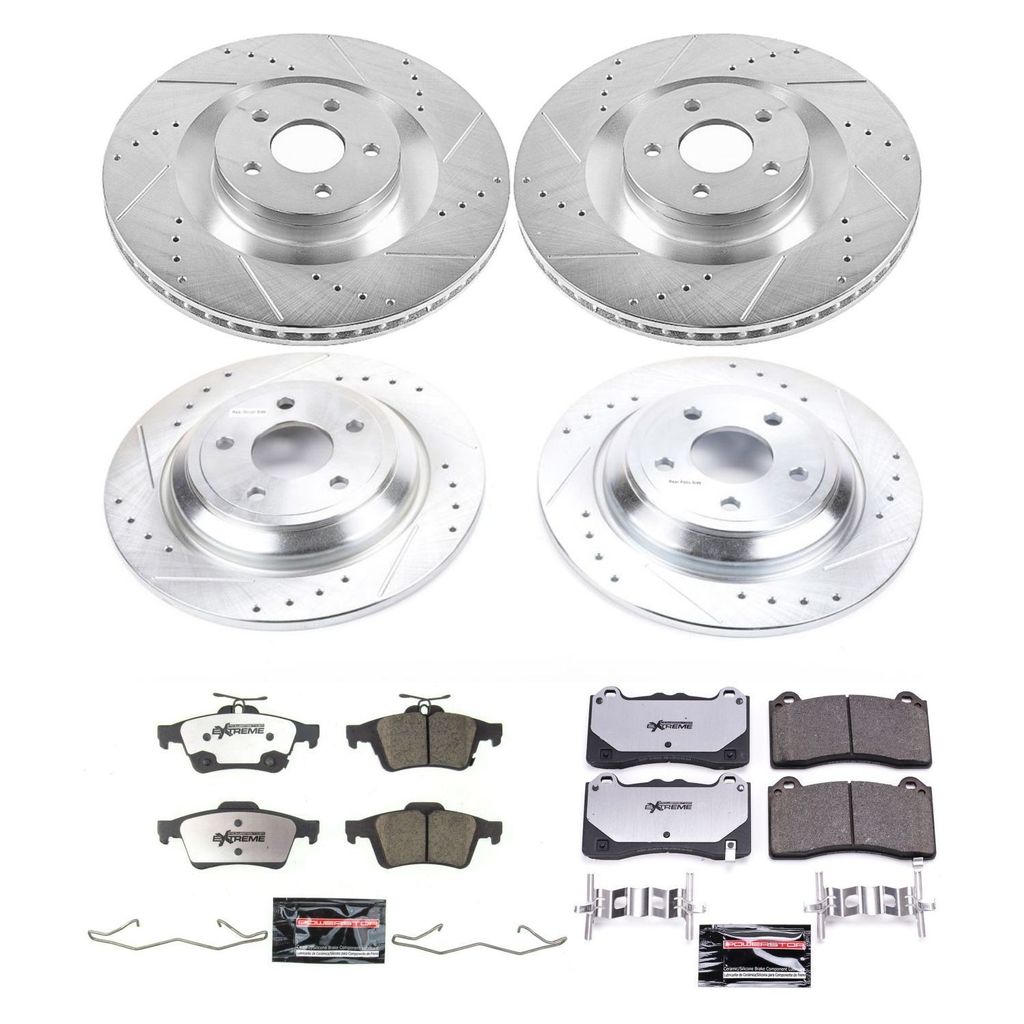 PowerStop K7319-26 - Z26 Drilled and Slotted Brake Rotors and Pads Kit