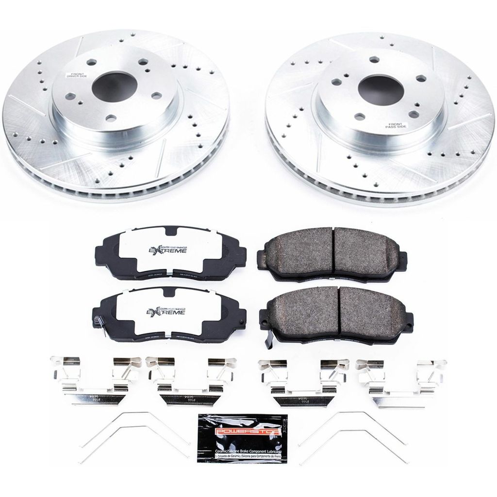 PowerStop K7356-26 - Z26 Drilled and Slotted Brake Rotors and Pads Kit