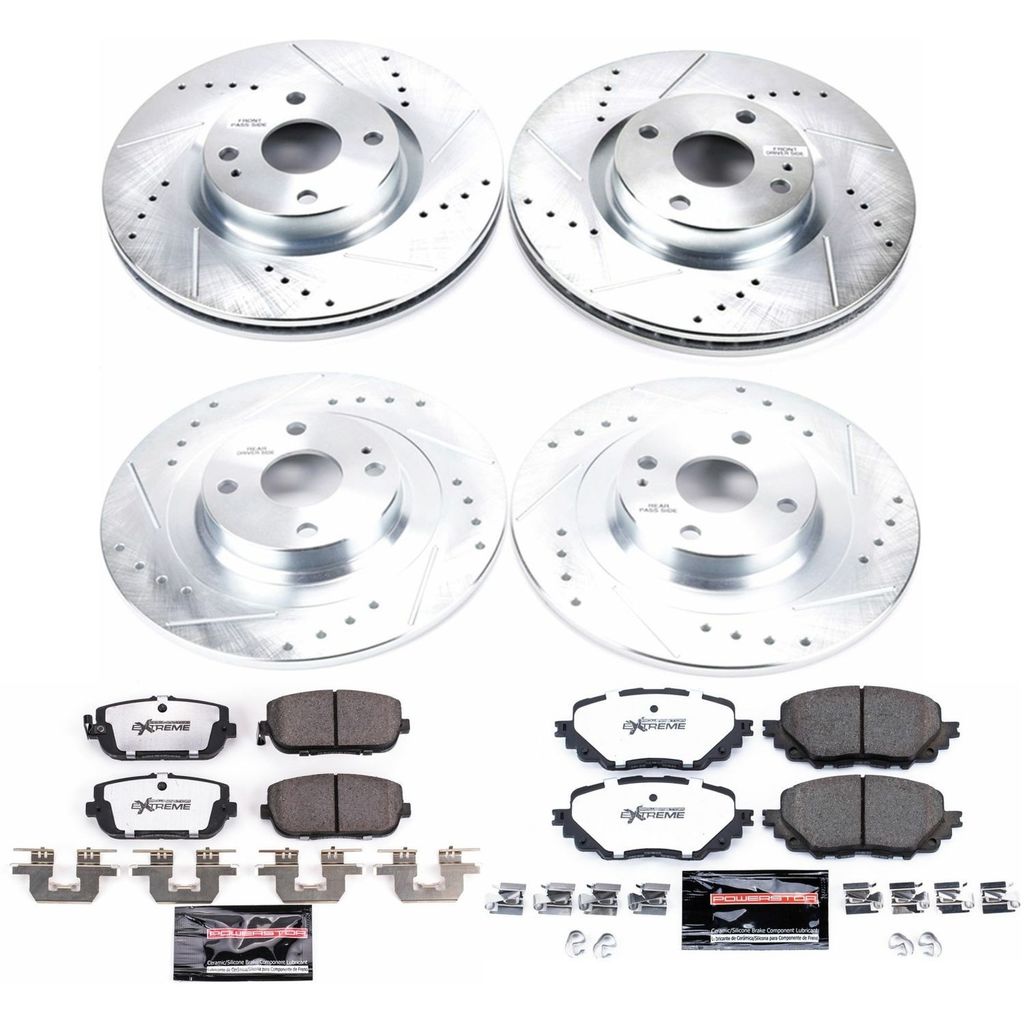 PowerStop K7359-26 - Z26 Drilled and Slotted Brake Rotors and Pads Kit