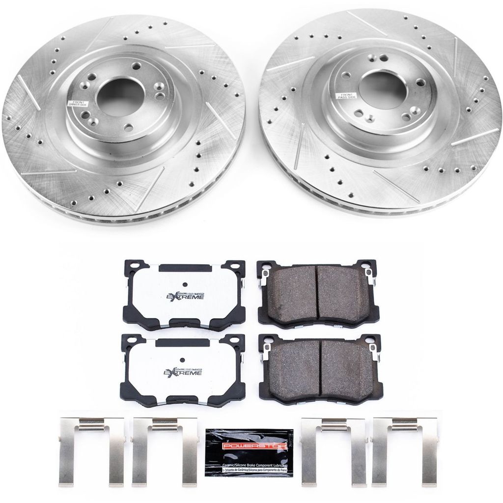 PowerStop K7371-26 - Z26 Drilled and Slotted Brake Rotors and Pads Kit