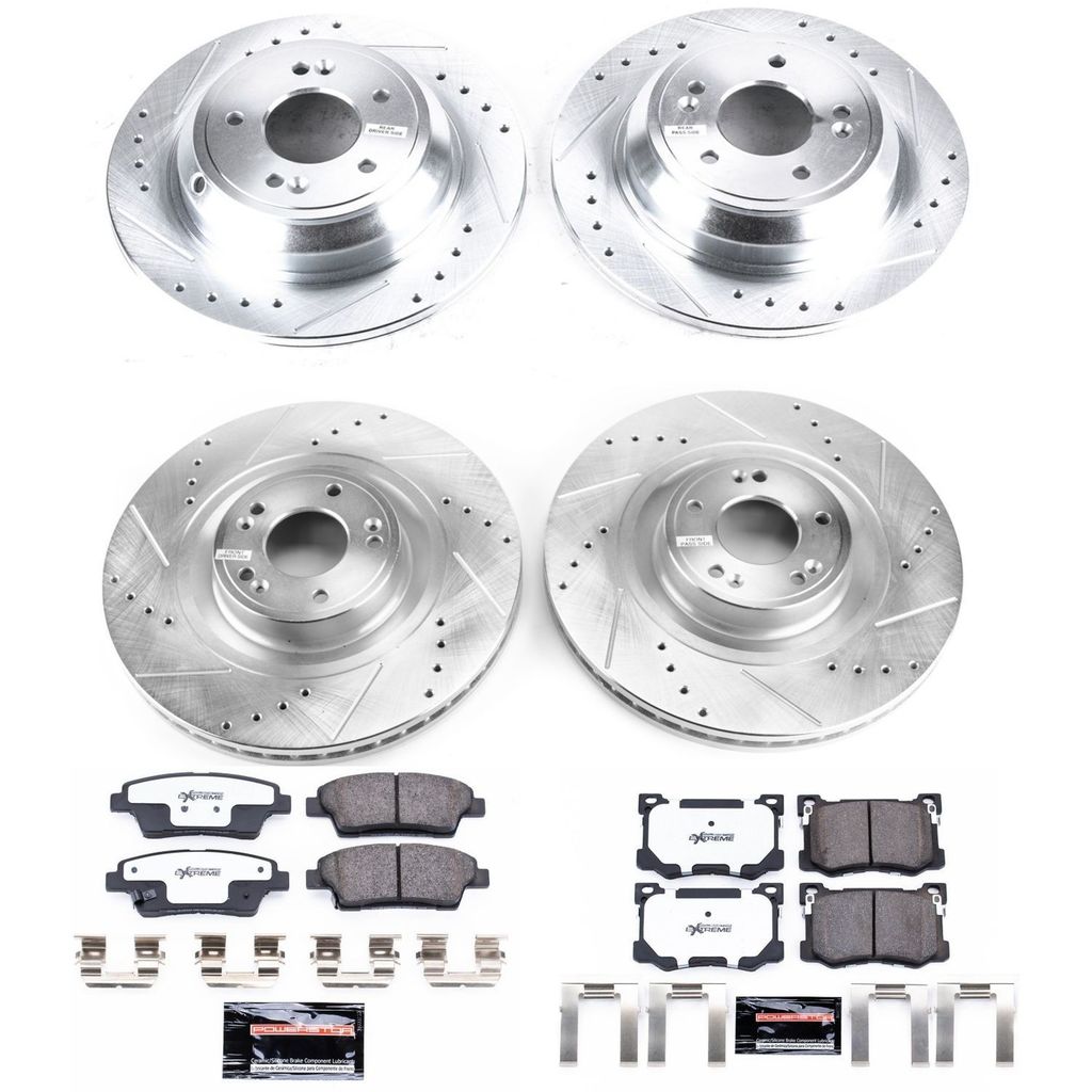 PowerStop K7386-26 - Z26 Drilled and Slotted Brake Rotors and Pads Kit