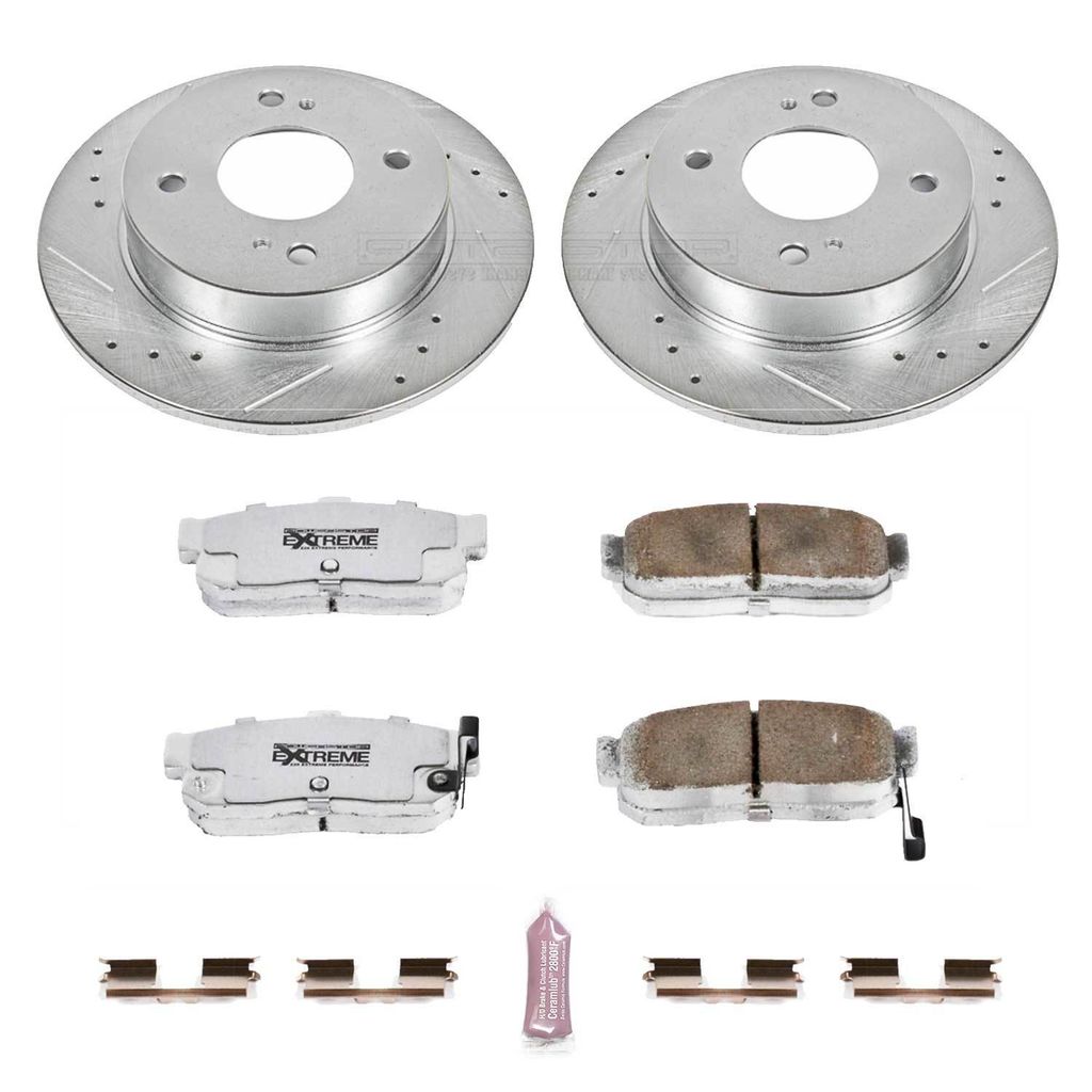 PowerStop K740-26 - Z26 Drilled and Slotted Brake Rotors and Pads Kit
