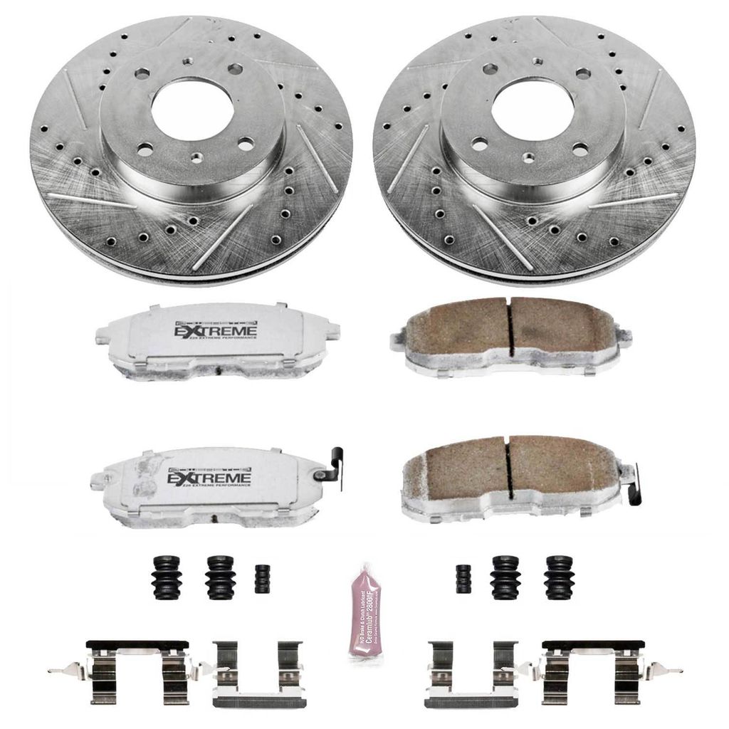 Z26 Drilled and Slotted Brake Rotors and Pads Kit