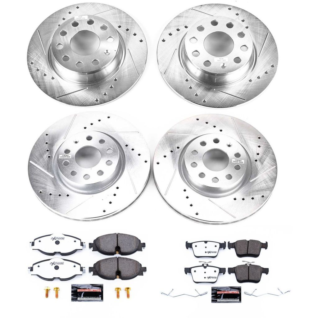 PowerStop K7502-26 - Z26 Drilled and Slotted Brake Rotors and Pads Kit