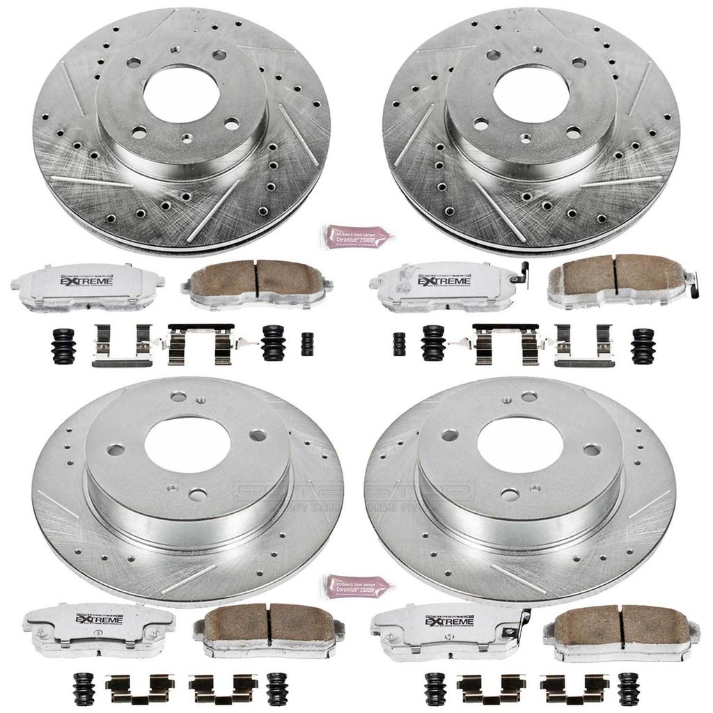 PowerStop K751-26 - Z26 Drilled and Slotted Brake Rotors and Pads Kit