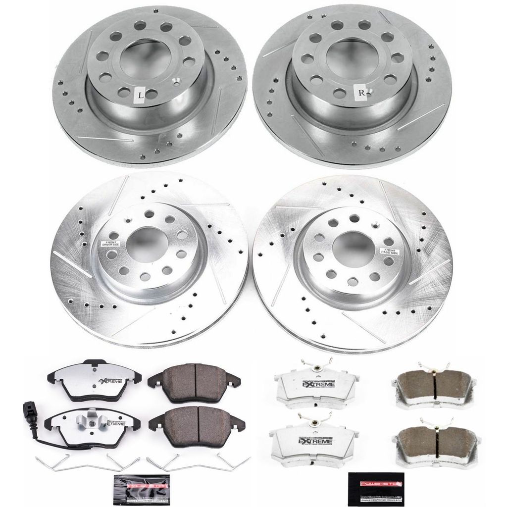 PowerStop K7530-26 - Z26 Drilled and Slotted Brake Rotors and Pads Kit